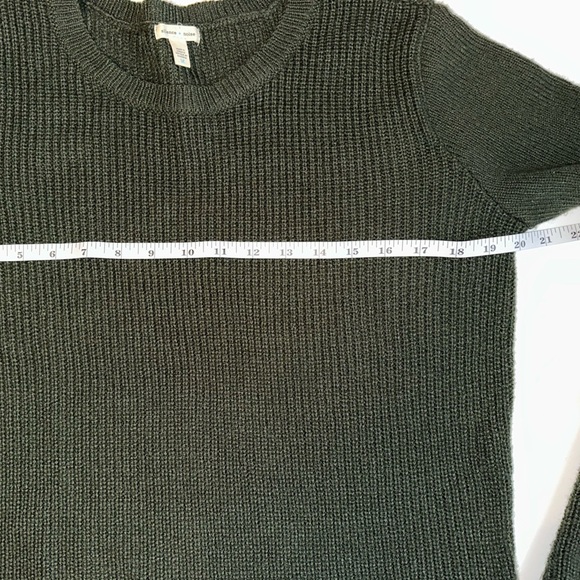 Silence + Noise Women’s Bell Sleeve Sweater Size M Green Tie Detail Acrylic - Picture 5 of 9